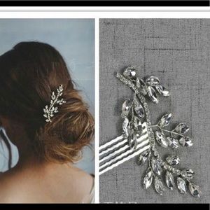 Bridal Wedding Hair Accessories Pin comb Crystal